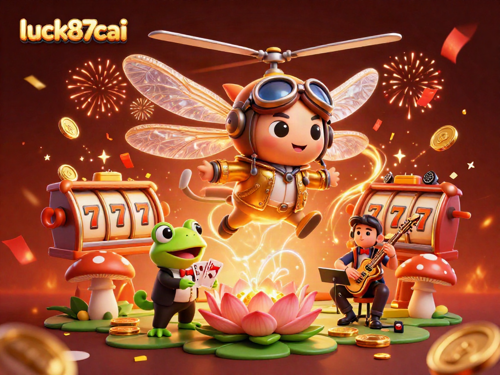 Experience luck87cai's vibrant casino scene with enchanting characters and dynamic game elements.