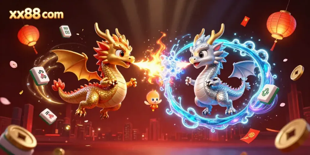 Engage in exciting gameplay experiences at xx88 com with unique fire and ice dragon duel art