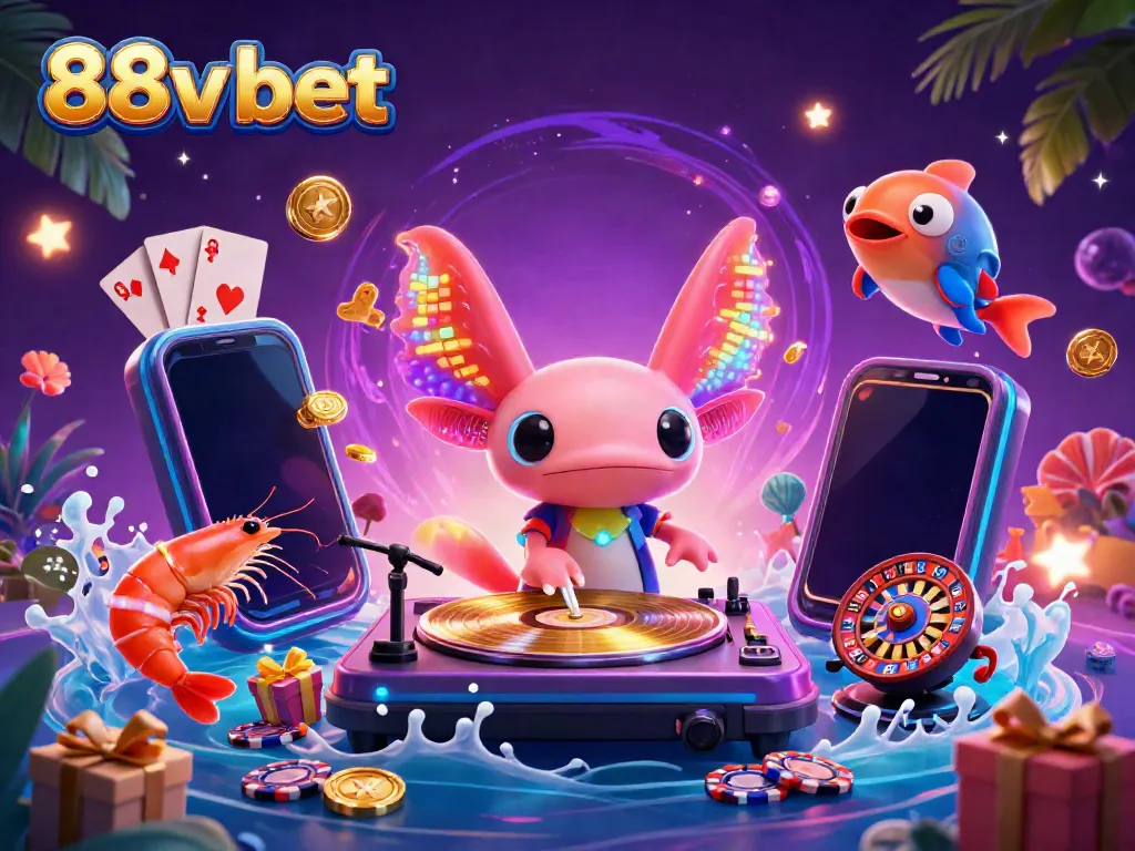 Experience thrilling gameplay with 88v bet, featuring unique casino characters in a vibrant underwater atmosphere.
