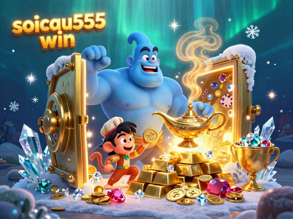 Experience the magic of soicau555 win with vibrant casino elements and cheerful characters for thrilling gaming.