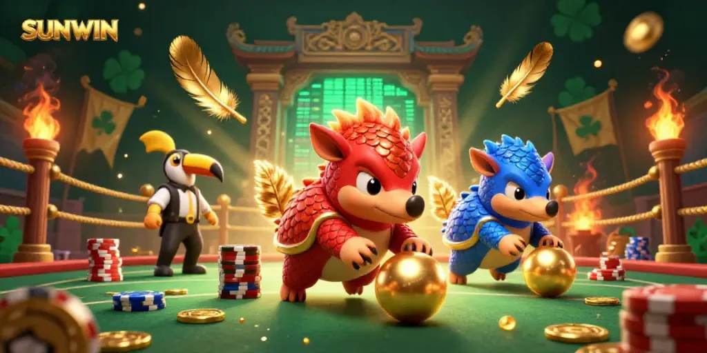 SUNWIN engages gamers with dynamic casino action, featuring rival pangolins and vibrant visuals.