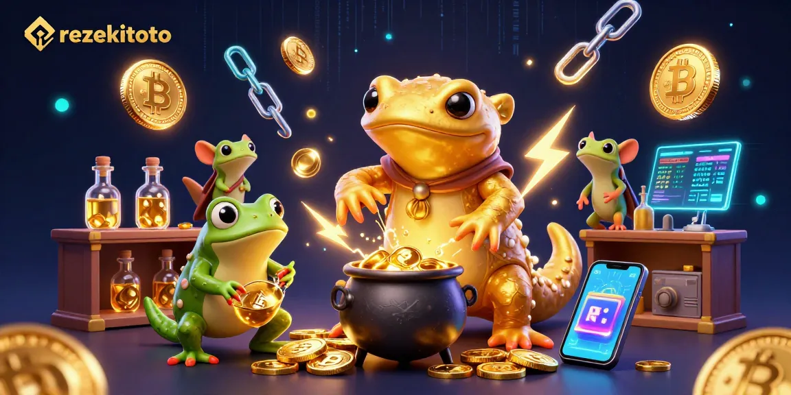 Engage with rezekitoto's enchanting casino world with exciting alchemist characters and gold coins.