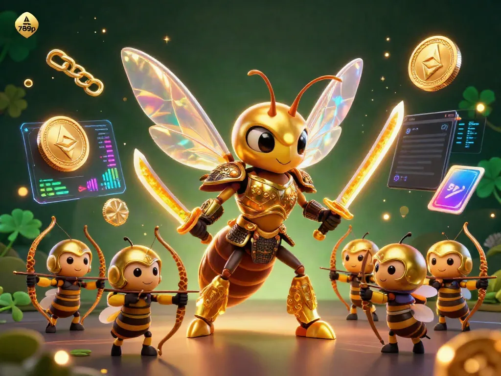Engage in thrilling gameplay at 789p with a vibrant illustration of a golden hornet samurai, showcasing innovative casino elements.